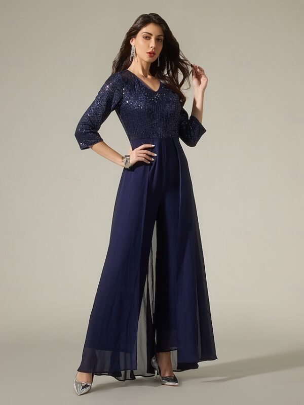 Chiffon Sequin Three Dimensional Jumpsuit Ador Navy Blue 2025 $52.00 XS S M L XL 2XL 3XL 4XL