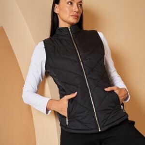 Women's Golf Vest Black Sleeveless Top Ladies Golf Attire Clothes Outfits Wear Apparel Ador Black 2025 $80.00 XS S M L XL 2XL 3XL 4XL