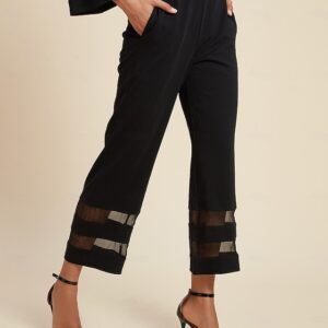 Women's Pants Trousers Ankle-Length Chiffon Modal with Pockets Casual Daily Traditional / Classic Daily Wear Weekend Black White Spring & Summer S M L