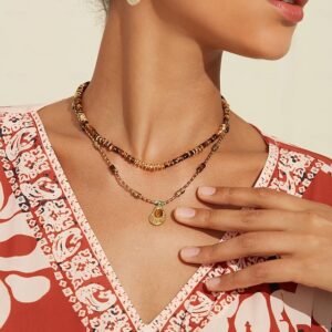 Women's Pendant Necklace Chain Necklace Brass Natural Minerals Bohemia Vintage Artistic / Retro Ador 2025 $26.00 XS S M L XL 2XL 3XL 4XL